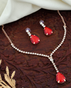 Sabrina Red Diamond Necklace Set