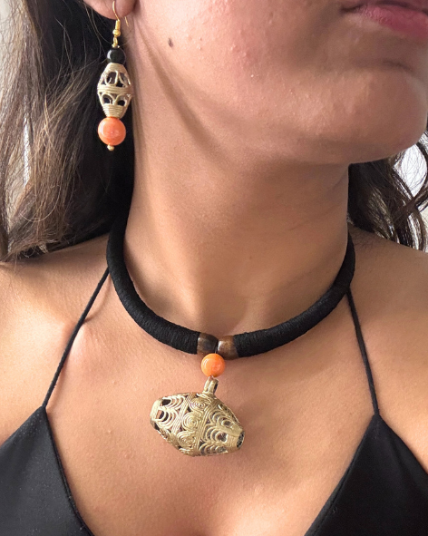 Manimala Dokra Choker Set