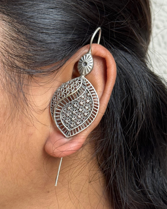 Bail Oxidised Earcuff - Set of 2