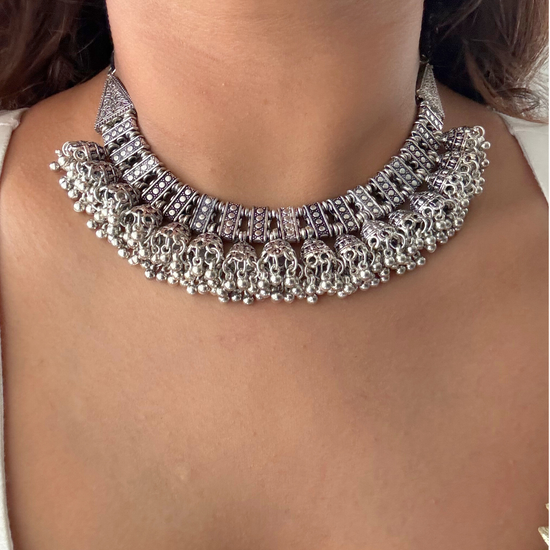 Oxidised Dhairya Necklace Set
