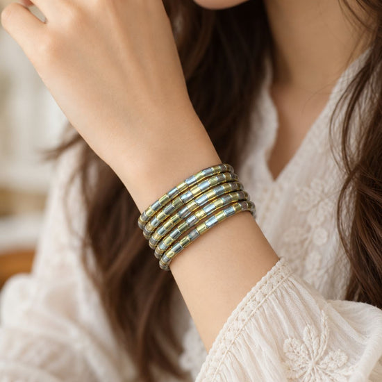 Spiral Dual tone Bracelet