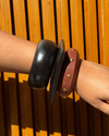 Rust Muse Wooden Bangle Stack - Set of 3