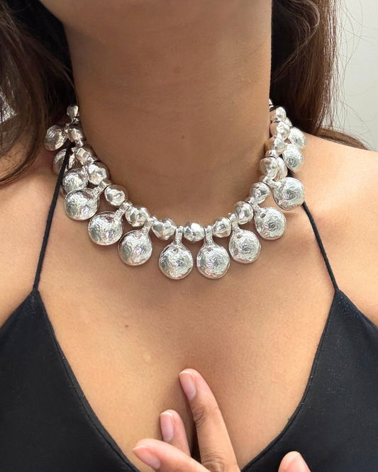 Dilkush Silver Choker Set