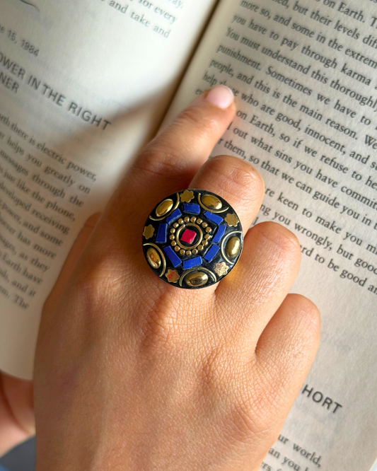 Lila Moroccan Ring