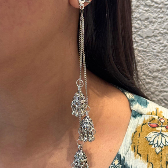 Peacock Kashmiri Long Jhumka