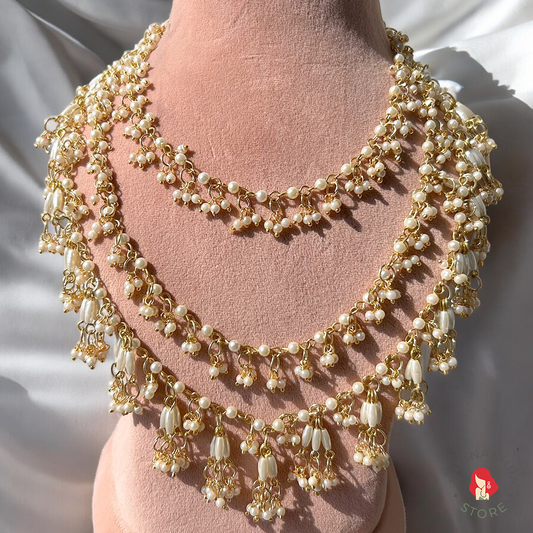 Soni Long Pearl Necklace