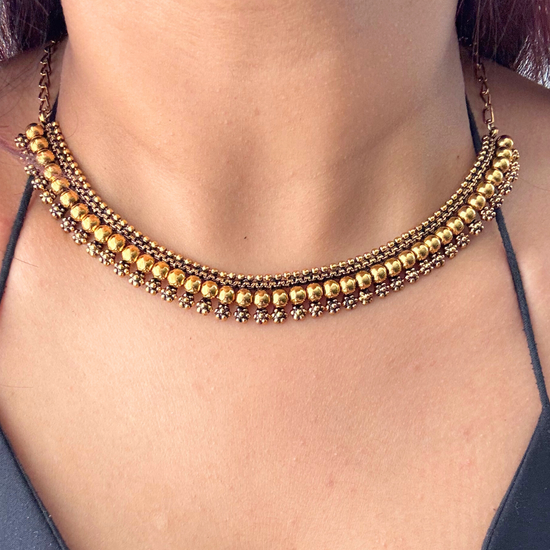 Sona Temple Necklace Set