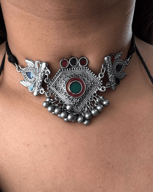 Ashna Oxidised Choker