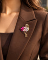 Pink Flamingo Brooch