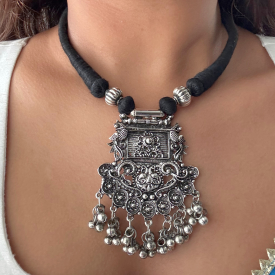 Oxidised Anushka Choker Set