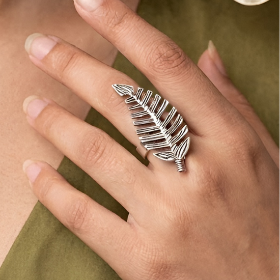 Leaf Oxidised Ring