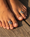 Matsya and Leaf Toe Ring - Combo - Set of 2