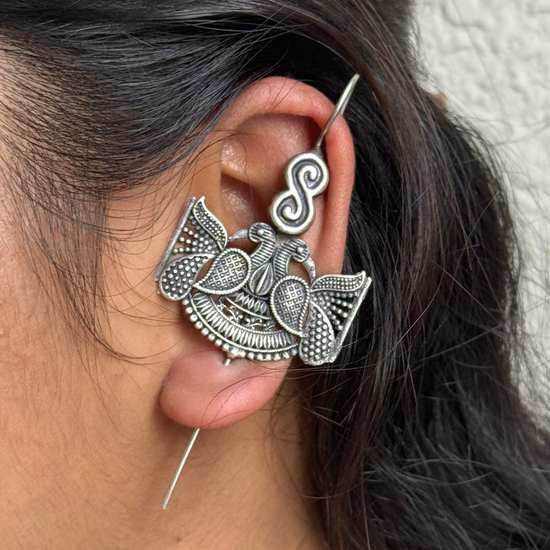 Morepankh Oxidised Earcuff - Set of 2