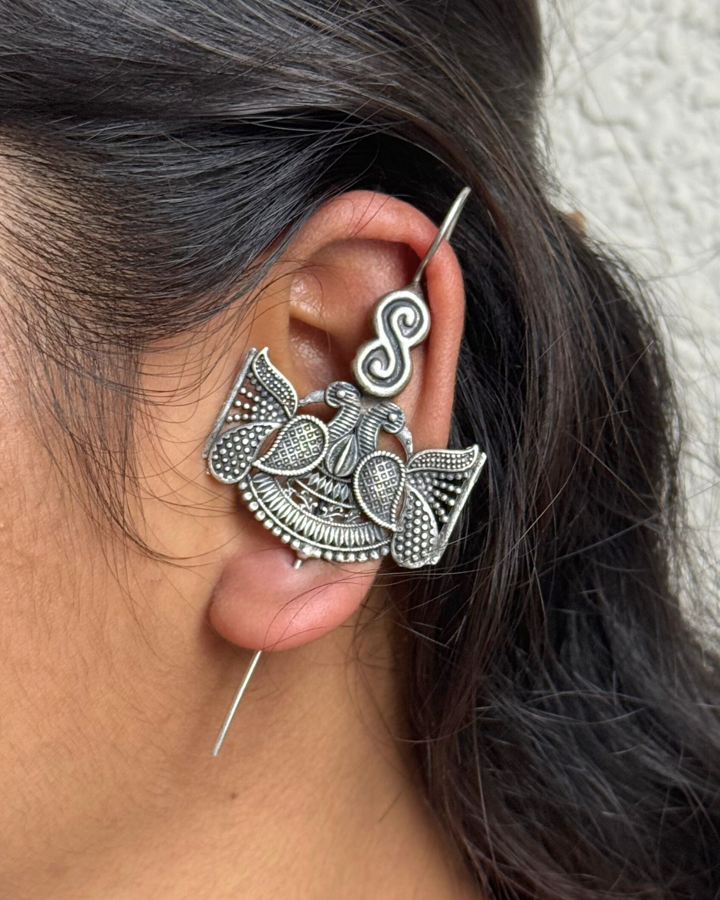 Morepankh Oxidised Earcuff - Set of 2