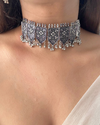 Dhyani Oxidised Choker Set