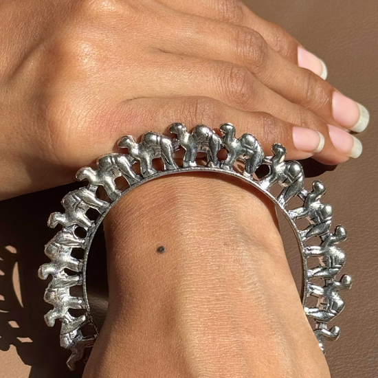 Camel Oxidised Bangles - Set of 2