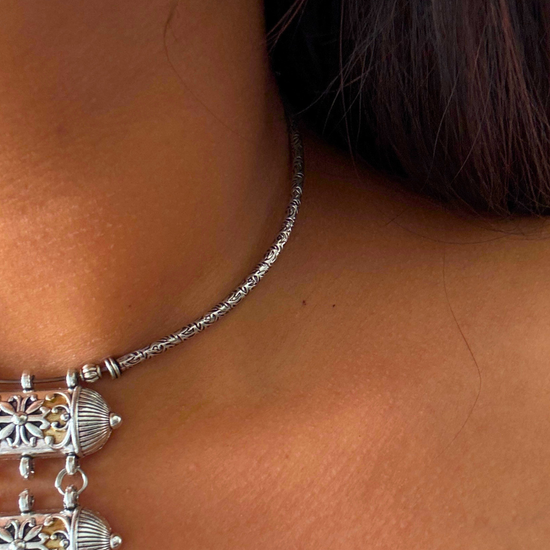Sneha Dual-tone Tie Choker Set