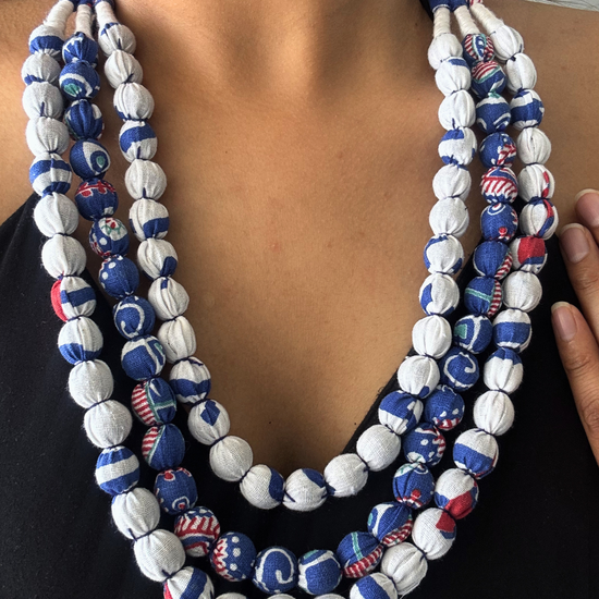 Ravina Blue Three Layer Necklace