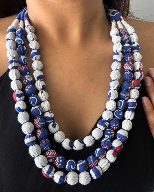 Ravina Blue Three Layer Necklace