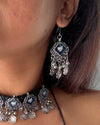 Nandi Oxidised Choker Set