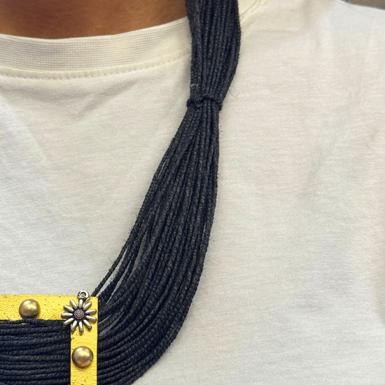Mishri Black Jute Necklace