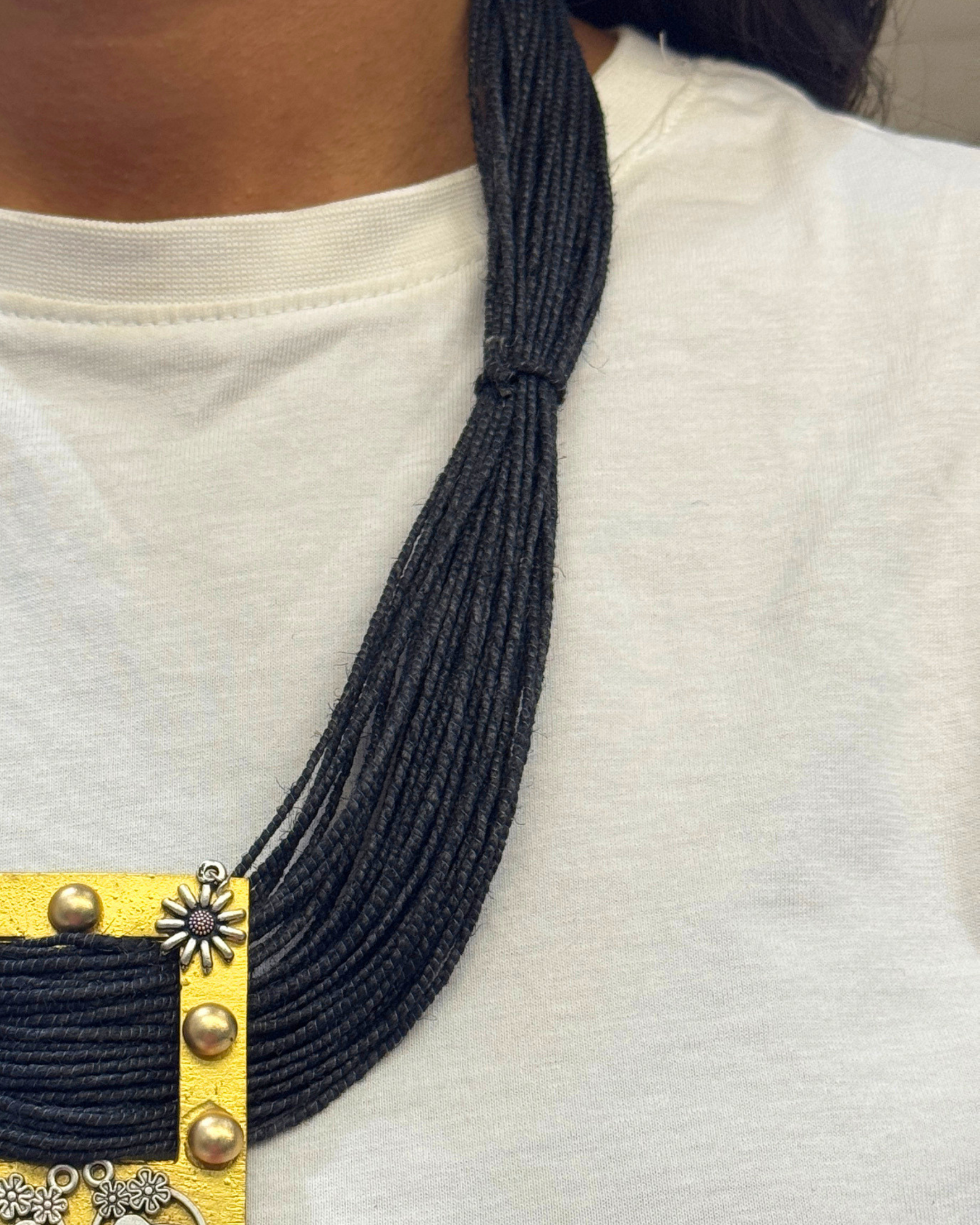 Mishri Black Jute Necklace