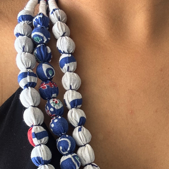 Ravina Blue Three Layer Necklace