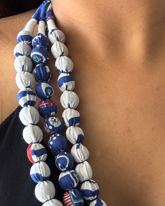 Ravina Blue Three Layer Necklace