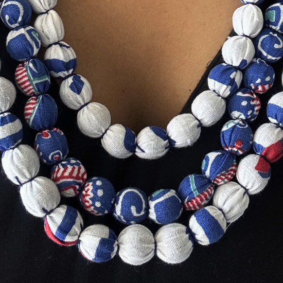 Ravina Blue Three Layer Necklace