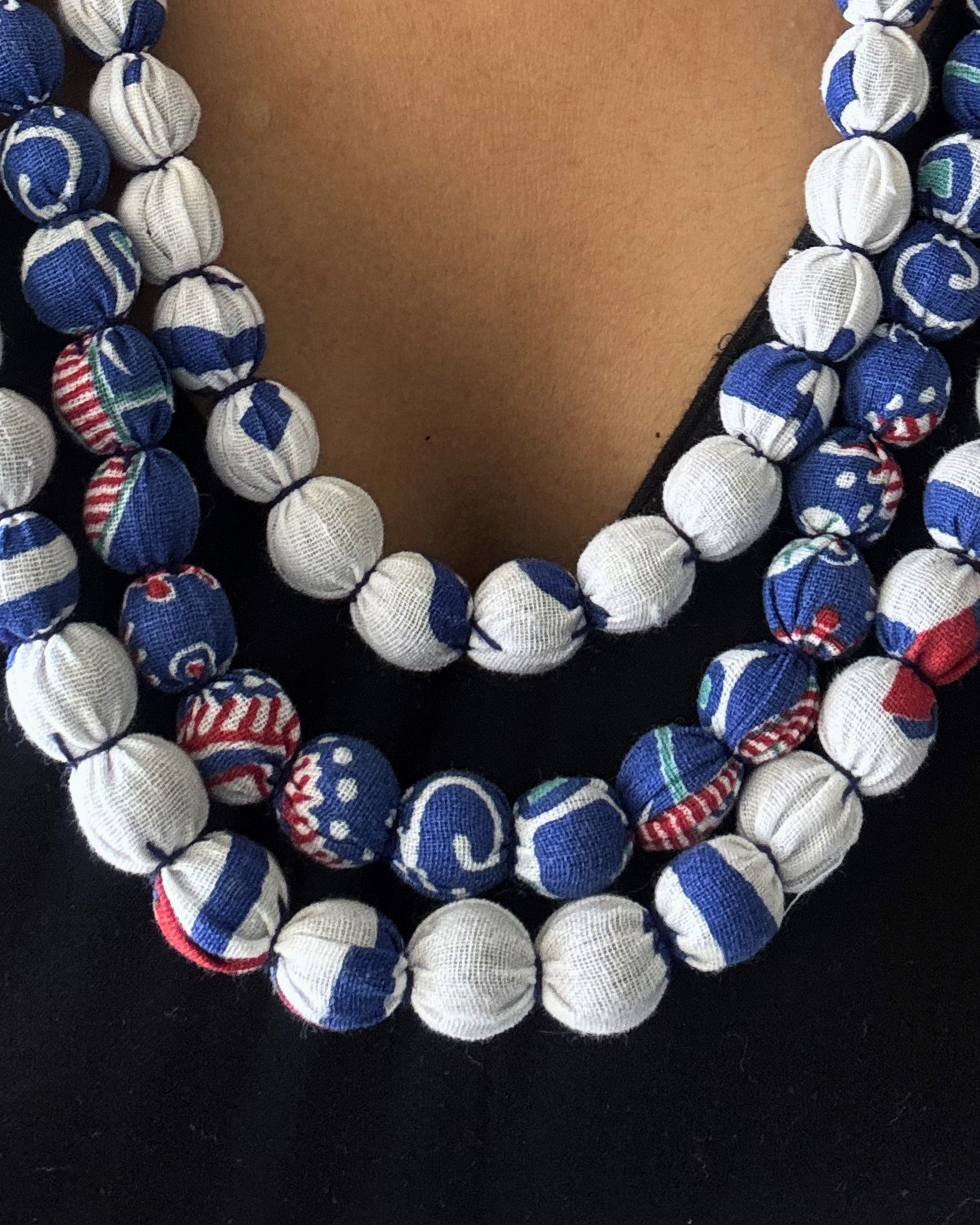 Ravina Blue Three Layer Necklace