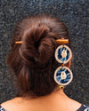 Ajrakh Handcrafted Wooden Hairpin Stick