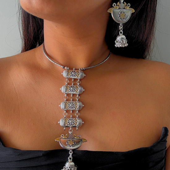 Sneha Dual-tone Tie Choker Set