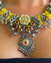 Shanaya Mustard Yellow Jute Necklace