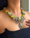 Shanaya Mustard Yellow Jute Necklace