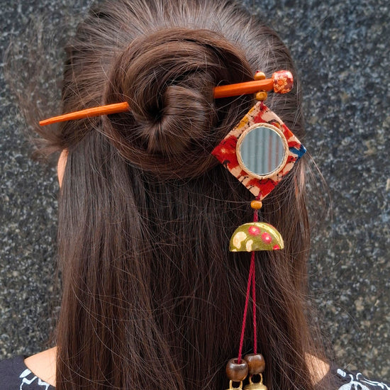 Ghar Handcrafted Wooden Hairpin Stick