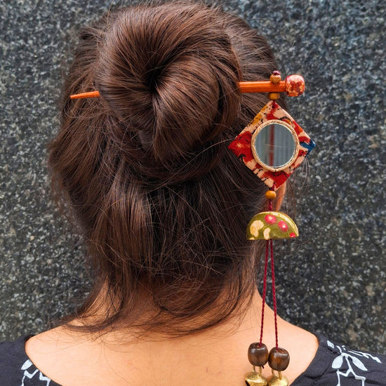 Ghar Handcrafted Wooden Hairpin Stick