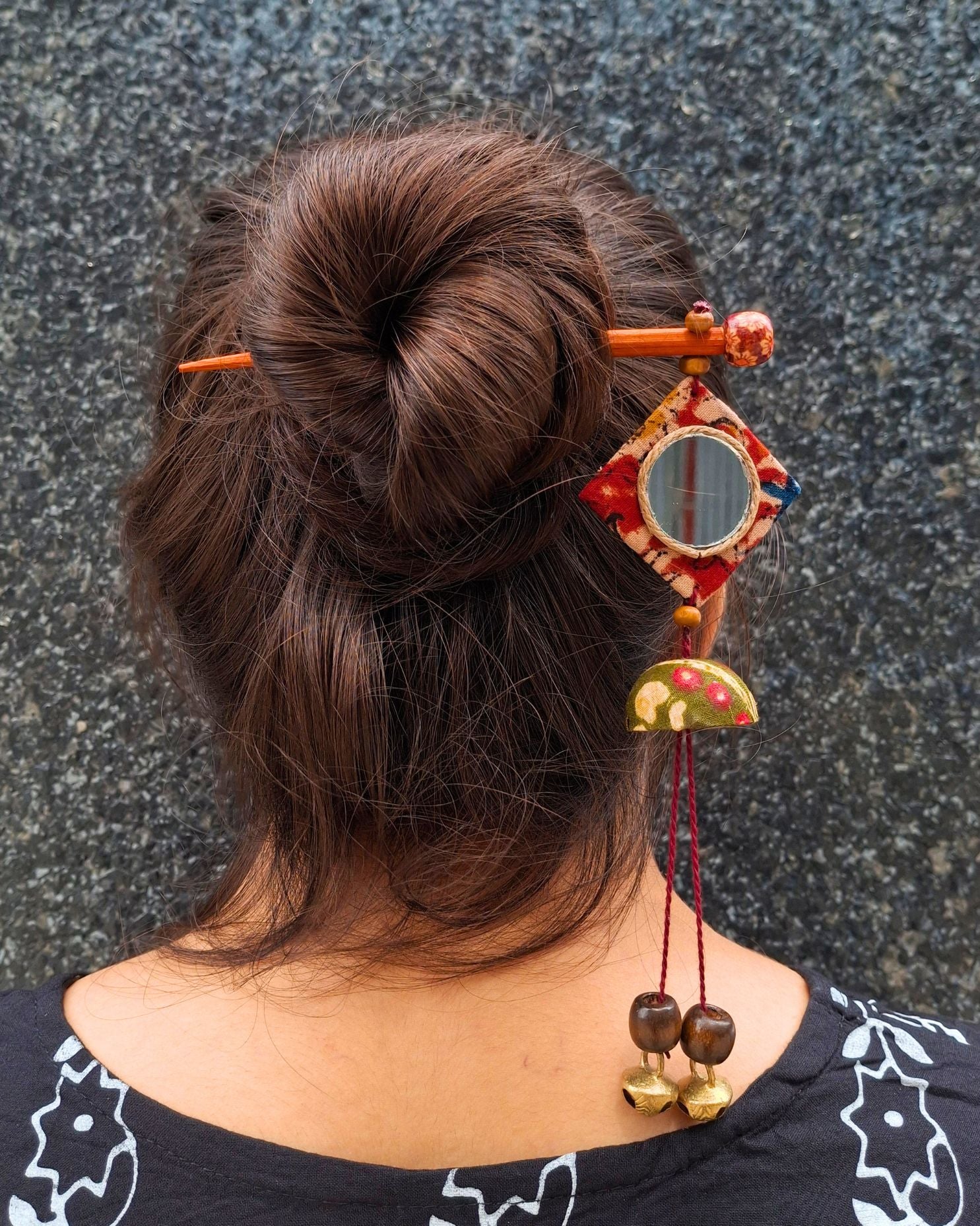 Ghar Handcrafted Wooden Hairpin Stick