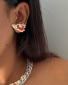 Chehek Silver Pink Kundan Hasli Set