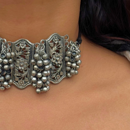 Mohini Oxidised Choker Set