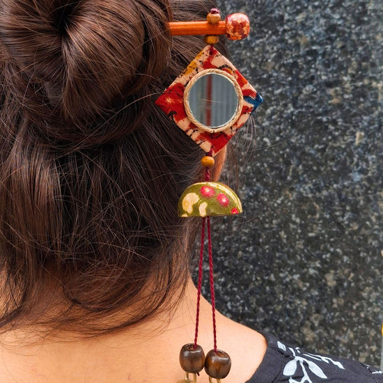 Ghar Handcrafted Wooden Hairpin Stick