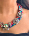 Titli Multicolour Jute Necklace