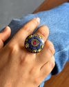 Lila Moroccan Ring