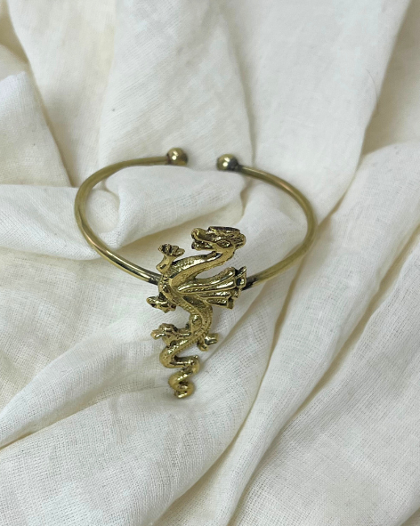 Dragon Oxidised Gold Bracelet