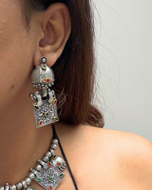 Zeenat Oxidised Choker Set