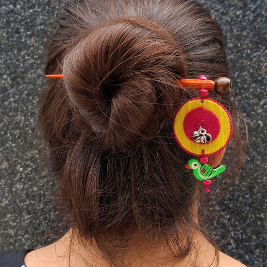 Kahani Handcrafted Wooden Hairpin Stick