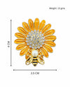 Flower and Bee Brooch