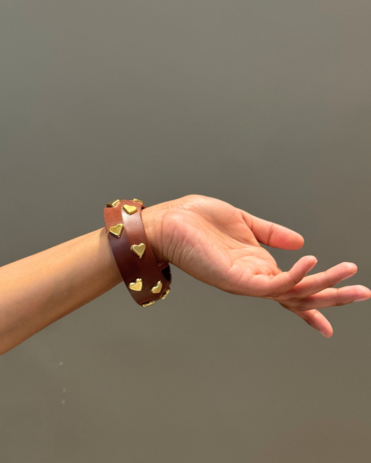 Hridya Brown Wooden Bangle 