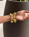 Golden Twisted Ghungroo Bangles - Set of 2