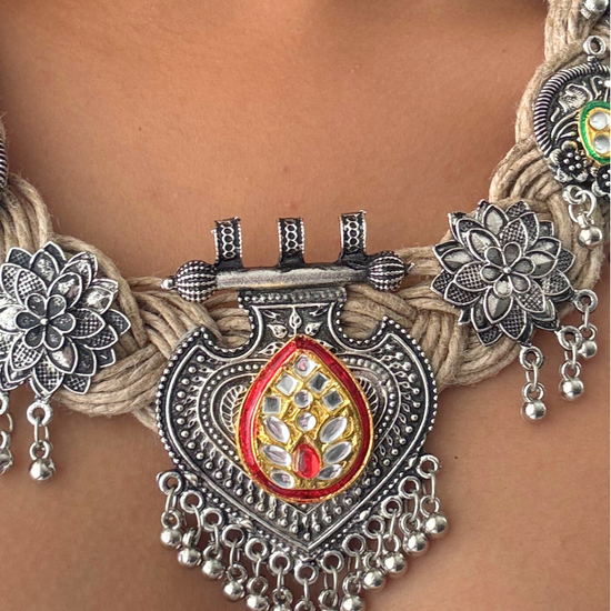 Chetna Beige Jute Necklace