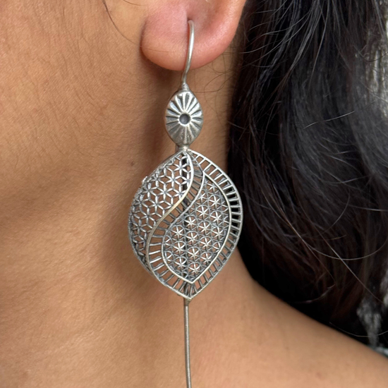 Bail Oxidised Earcuff - Set of 2
